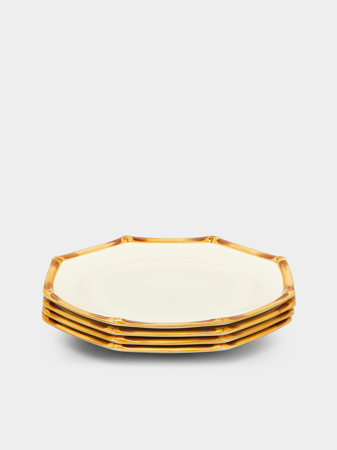 Este Ceramiche - Bamboo Hand-Painted Ceramic Dinner Plates (Set of 4) -  - ABASK