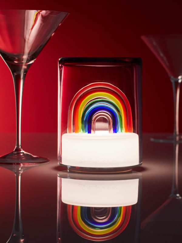 Green Wolf Lighting by Solange Azagury-Partridge - Rainbow Hand-Blown Murano Glass Portable Table Light -  - ABASK