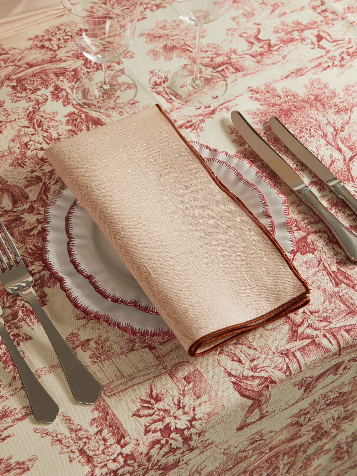 Borgo delle Tovaglie - Filo Linen Extra Large Napkins (Set of 4) - Pink - ABASK