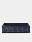 Riviere - Barcelona Water-Resistant Leather Low Basket - Blue - ABASK - 