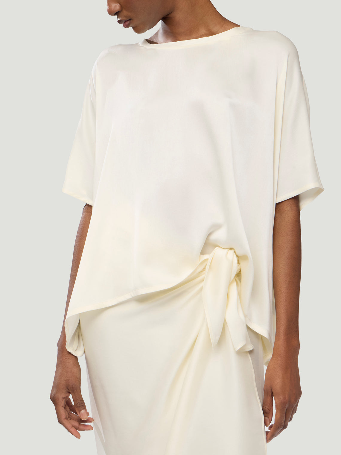 Dusan - Easy Silk T-Shirt | One Size - White - ABASK