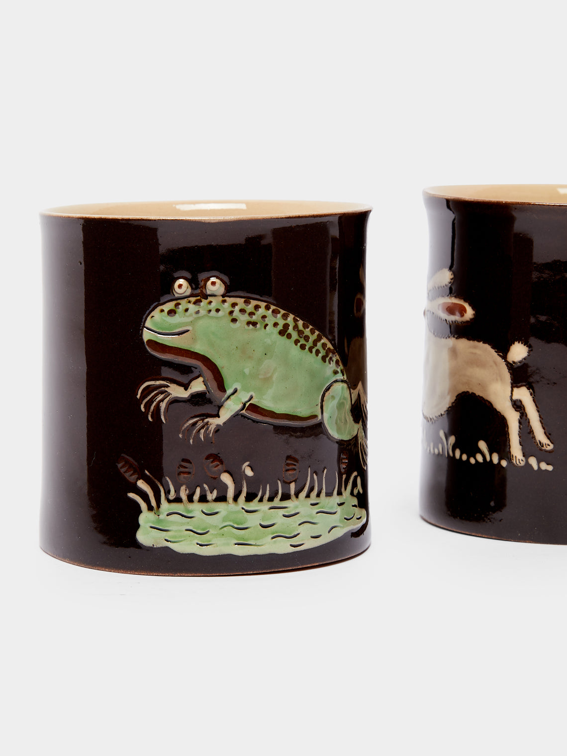 Poterie d’Évires - Animals Hand-Painted Ceramic Mugs (Set of 4) -  - ABASK