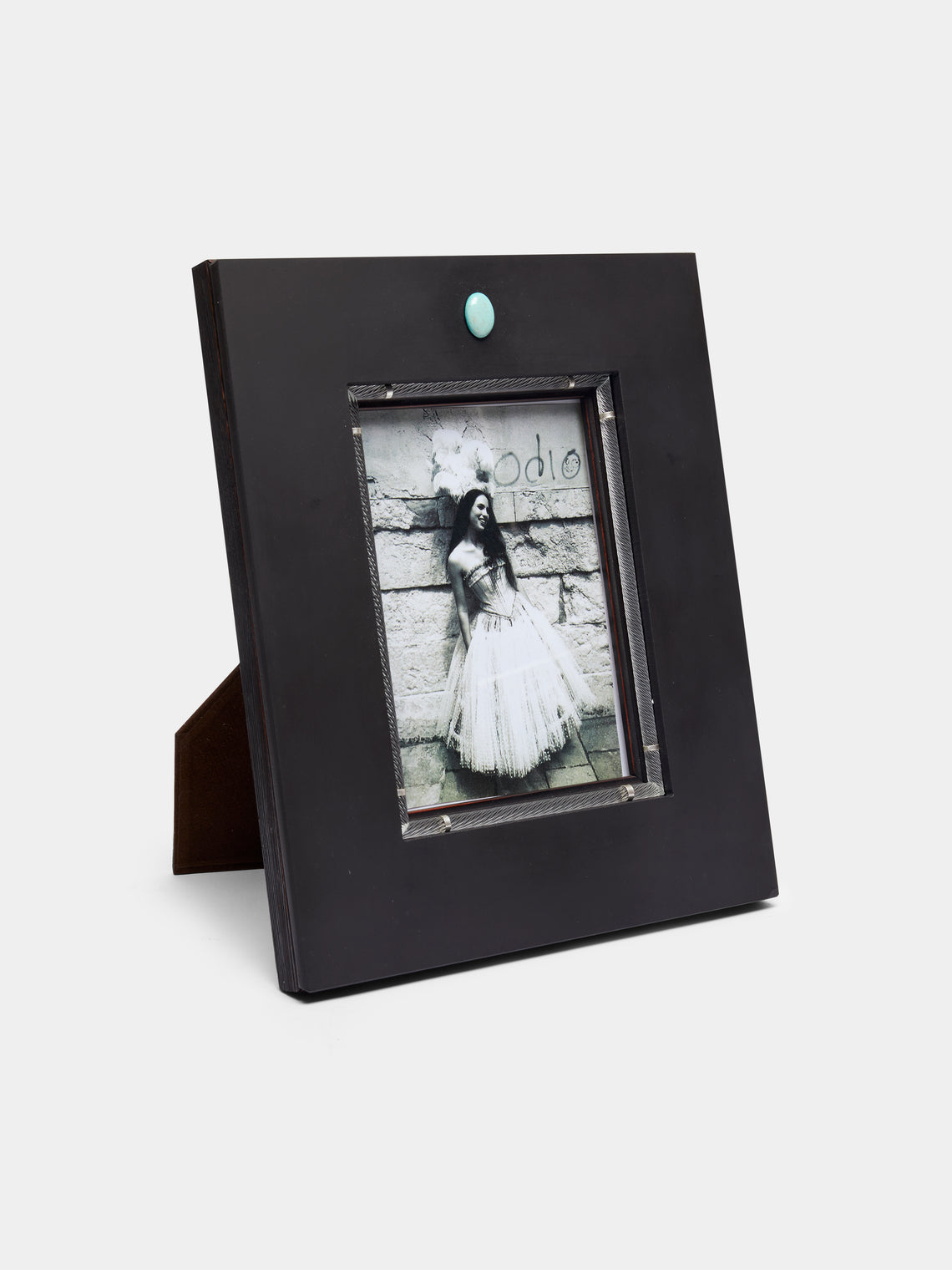 Giberto - Ardesia Murano Glass and Turquoise Photo Frame -  - ABASK - 
