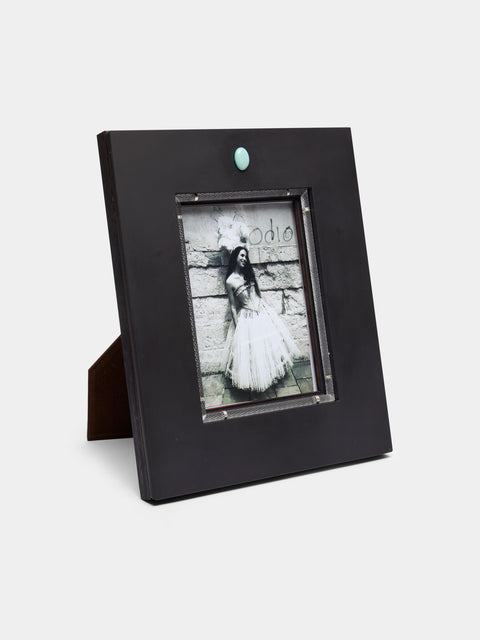 Giberto - Ardesia Murano Glass and Turquoise Photo Frame -  - ABASK - 