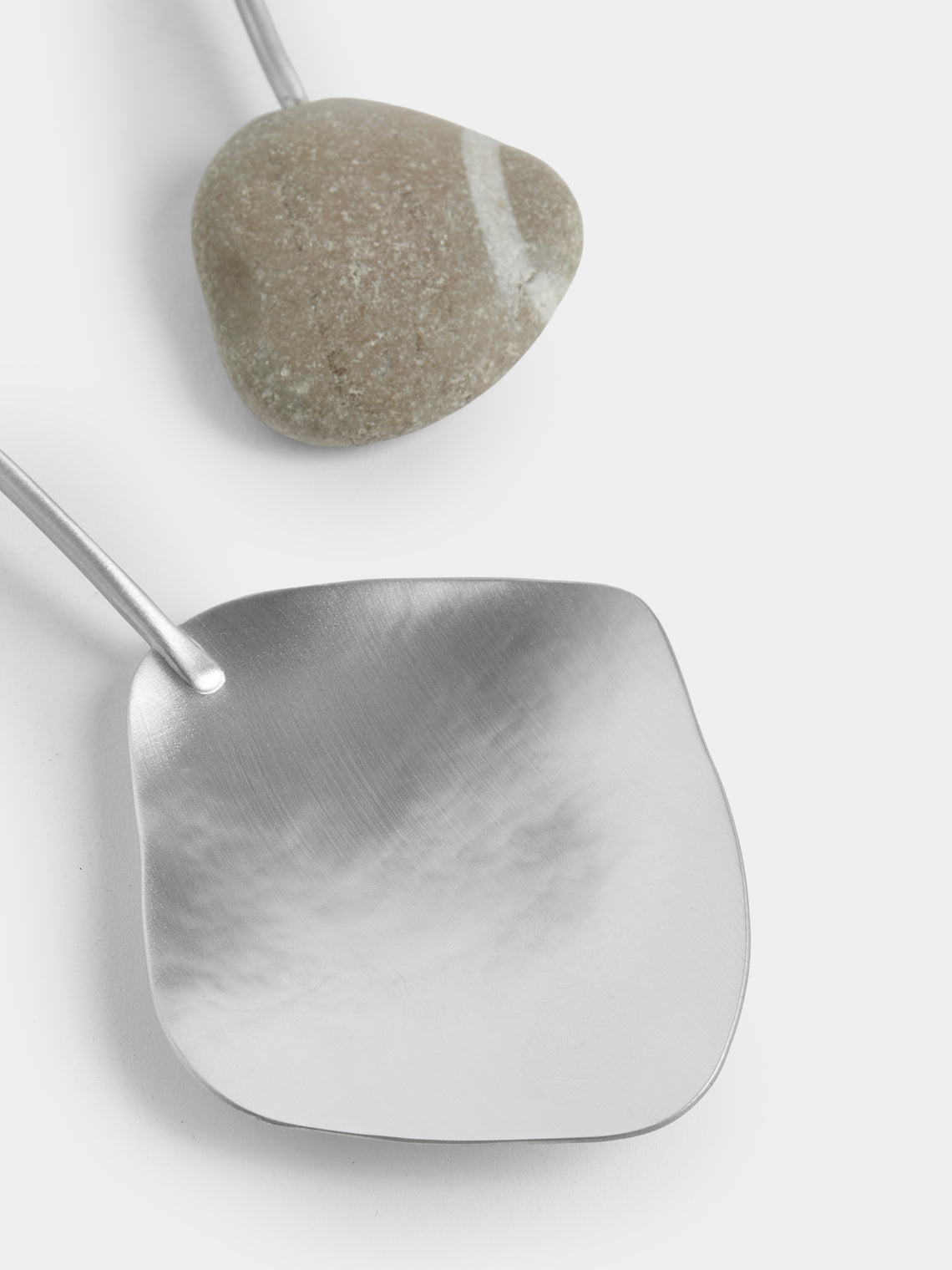 Thalia Maria Silver - Sterling Silver and Pebble Servers (Set of 2) - Silver - ABASK