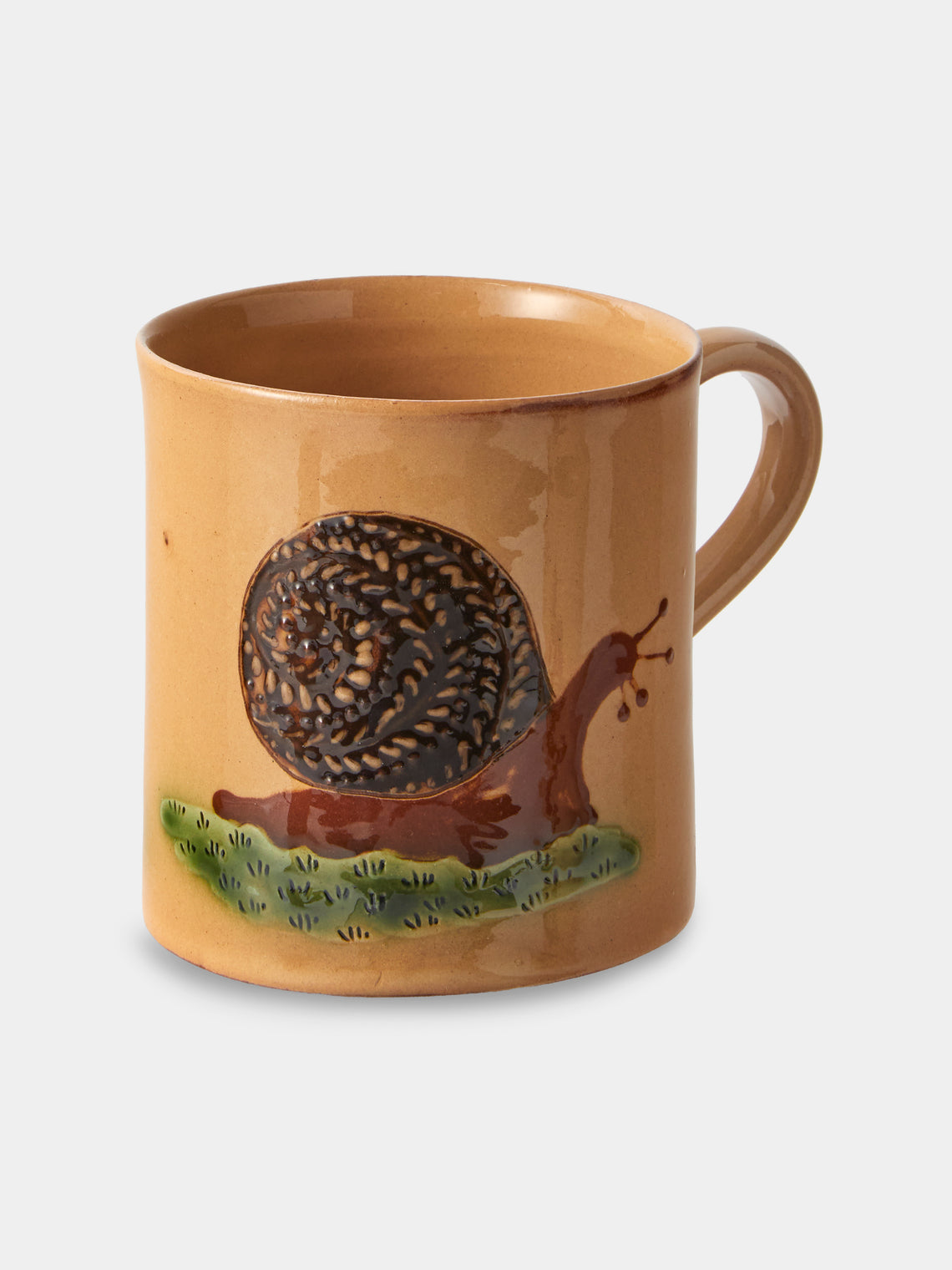 Poterie d’Évires - Animals Hand-Painted Ceramic Mugs (Set of 4) - Cream - ABASK