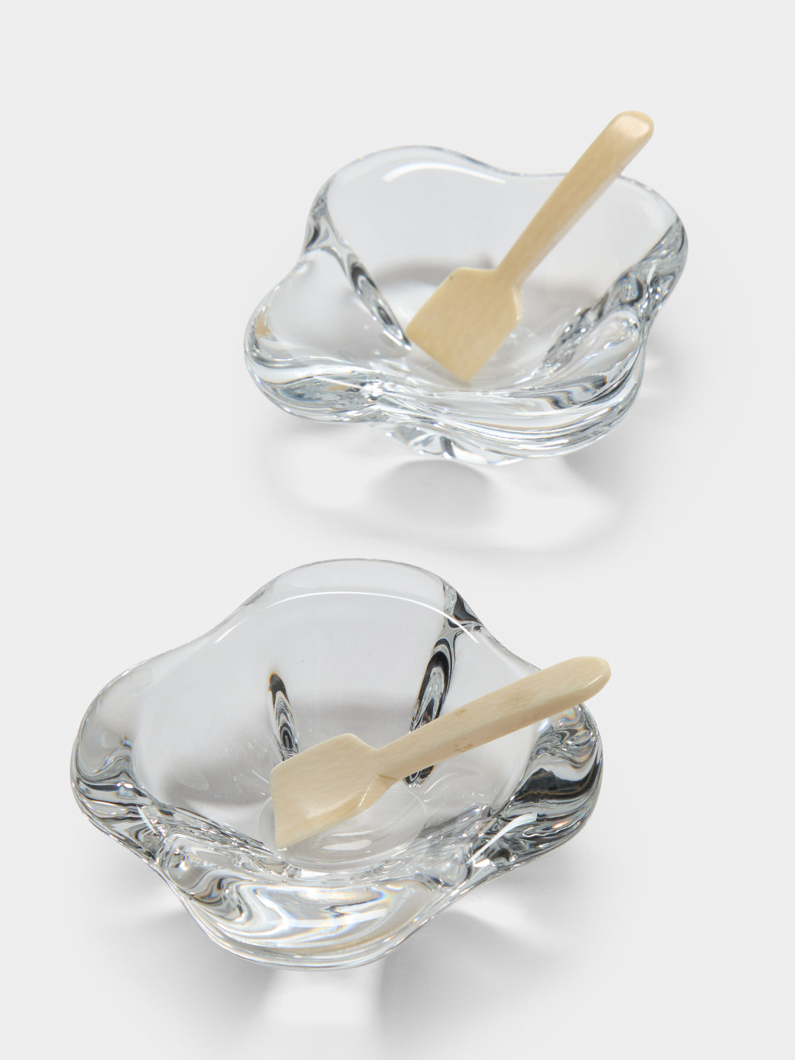 Antique and Vintage - 1990s Baccarat Crystal Salt and Pepper Dishes (Set of 2) - Clear - ABASK