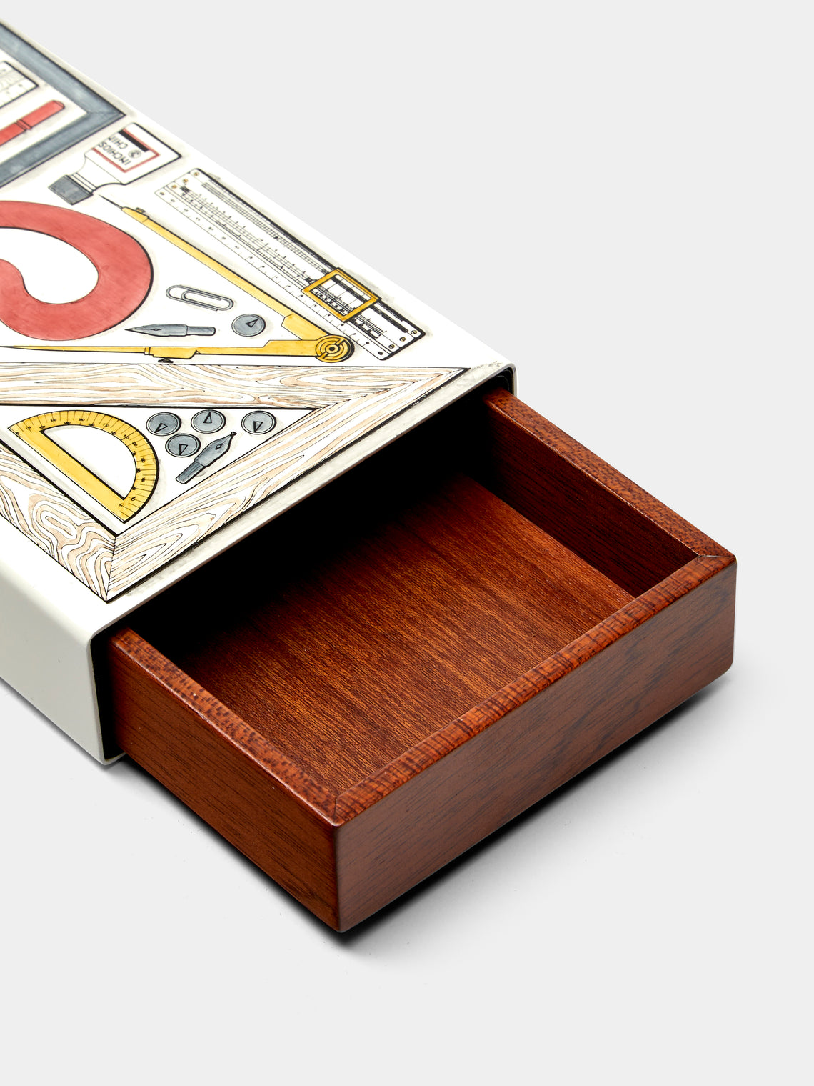 Fornasetti - Strumenti da Disegno Wood Box - White - ABASK