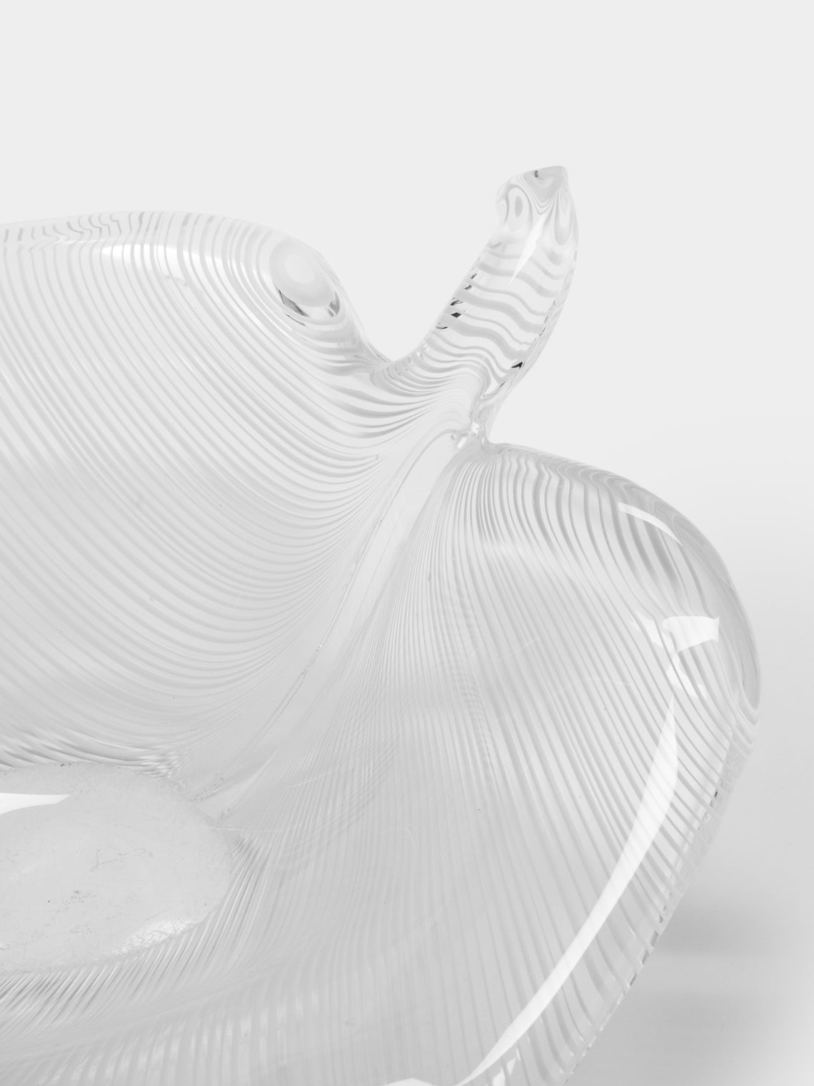 Antique and Vintage - Mid-Century Licio Zanetti Leaf Murano Glass Bowl - Clear - ABASK