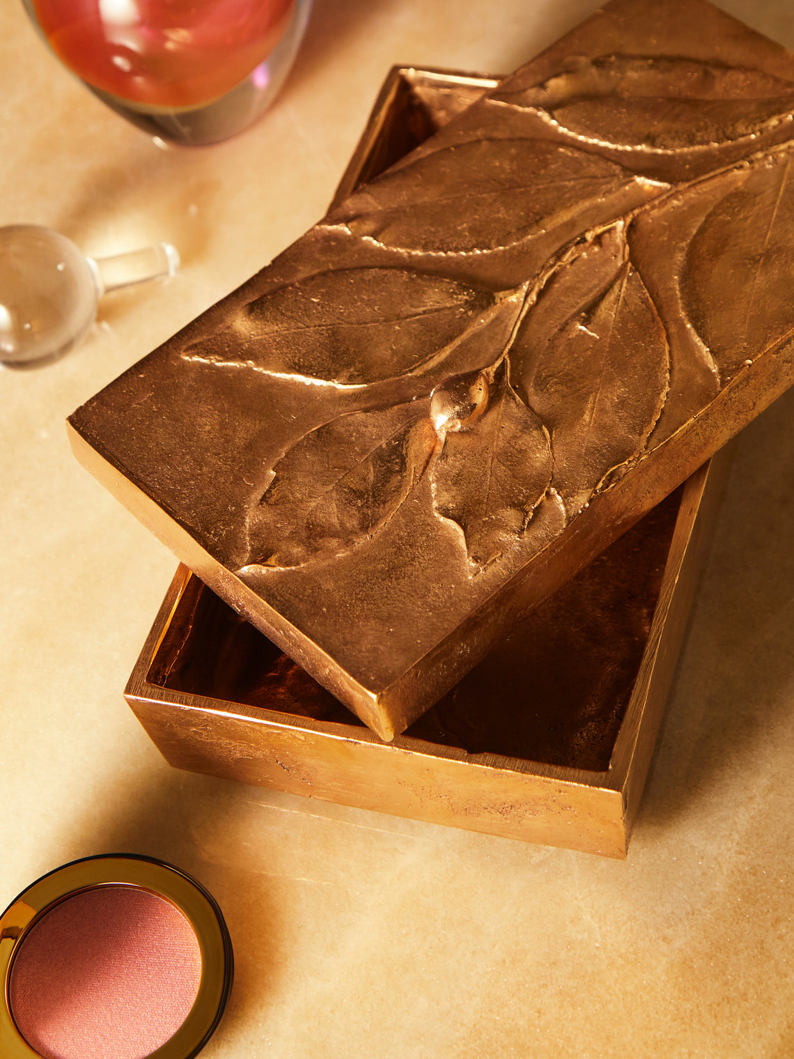 Osanna Visconti - Foglie Hand-Cast Bronze Decorative Box -  - ABASK