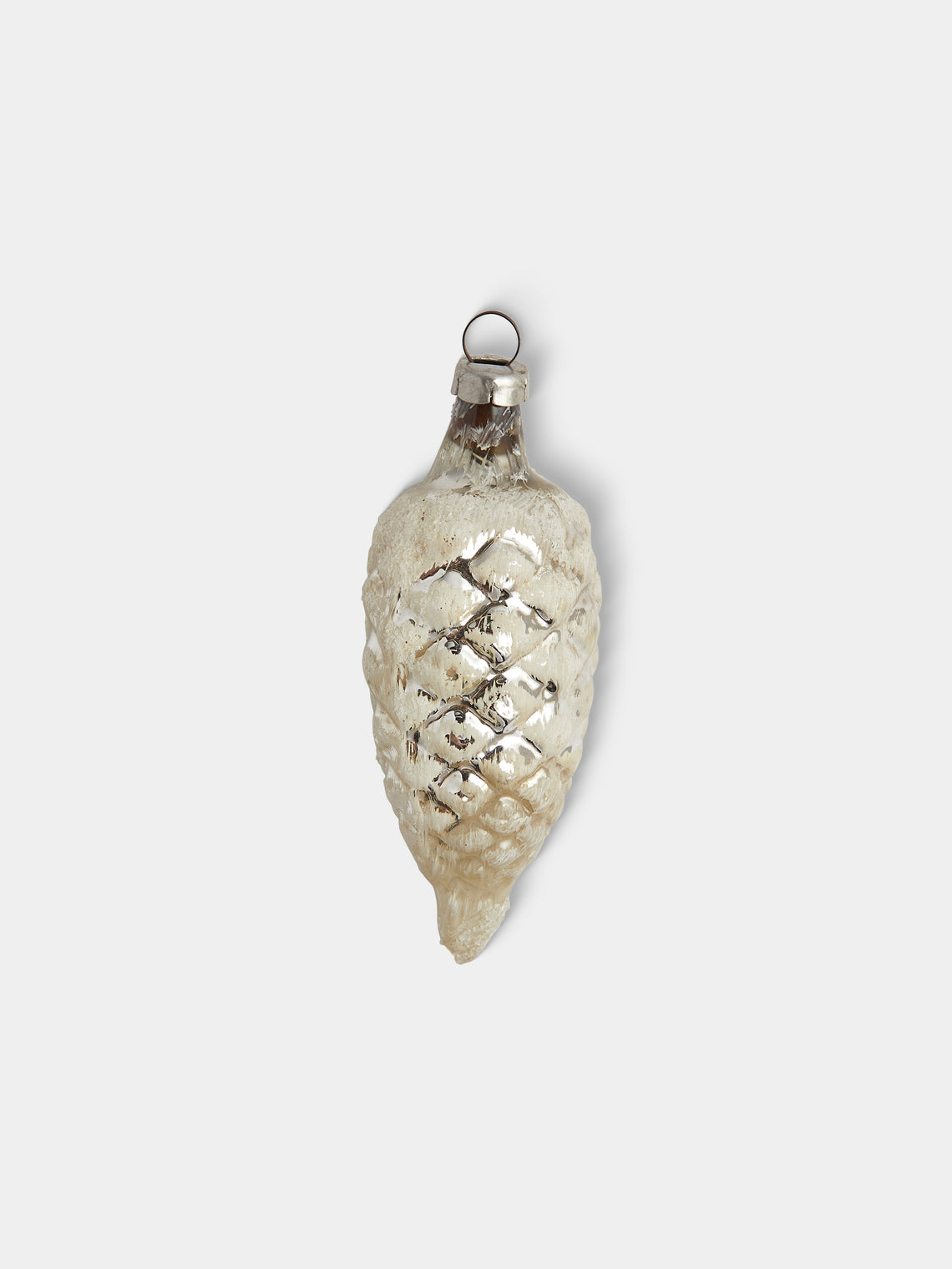 Antique and Vintage - Early-20th-Century Pinecones Glass Baubles (Set of 12) - Silver - ABASK