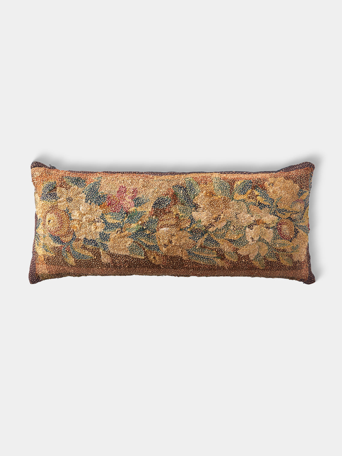 By Walid - 19th-Century French Napoleon III Aubosson Tapestry Wool and Hemp Cushion (29.5in/75cm) - Multiple - ABASK - 