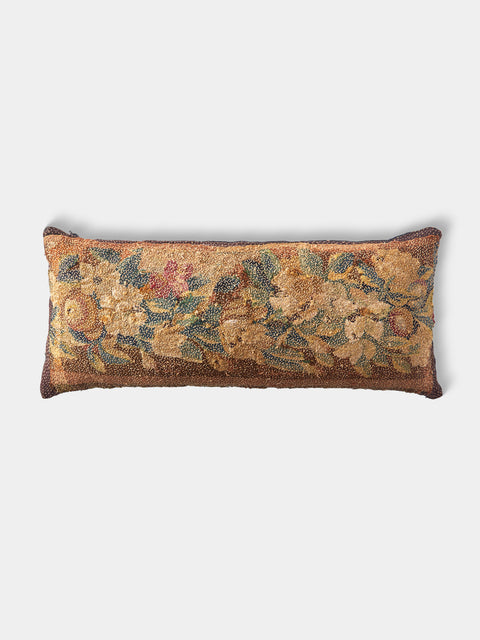 By Walid - 19th-Century French Napoleon III Aubosson Tapestry Wool and Hemp Cushion (29.5in/75cm) - Multiple - ABASK - 
