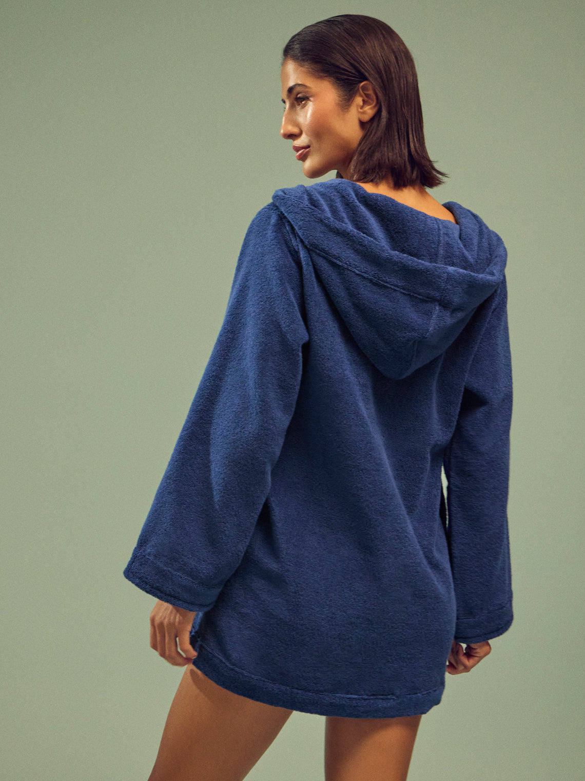 Lisa Marie Fernandez - Terry Cotton Short Tunic | Size: XS/S - Navy - ABASK