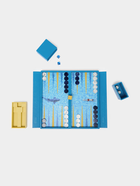 Alexandra Llewellyn - The Chase Leather Travel Backgammon Set -  - ABASK - 