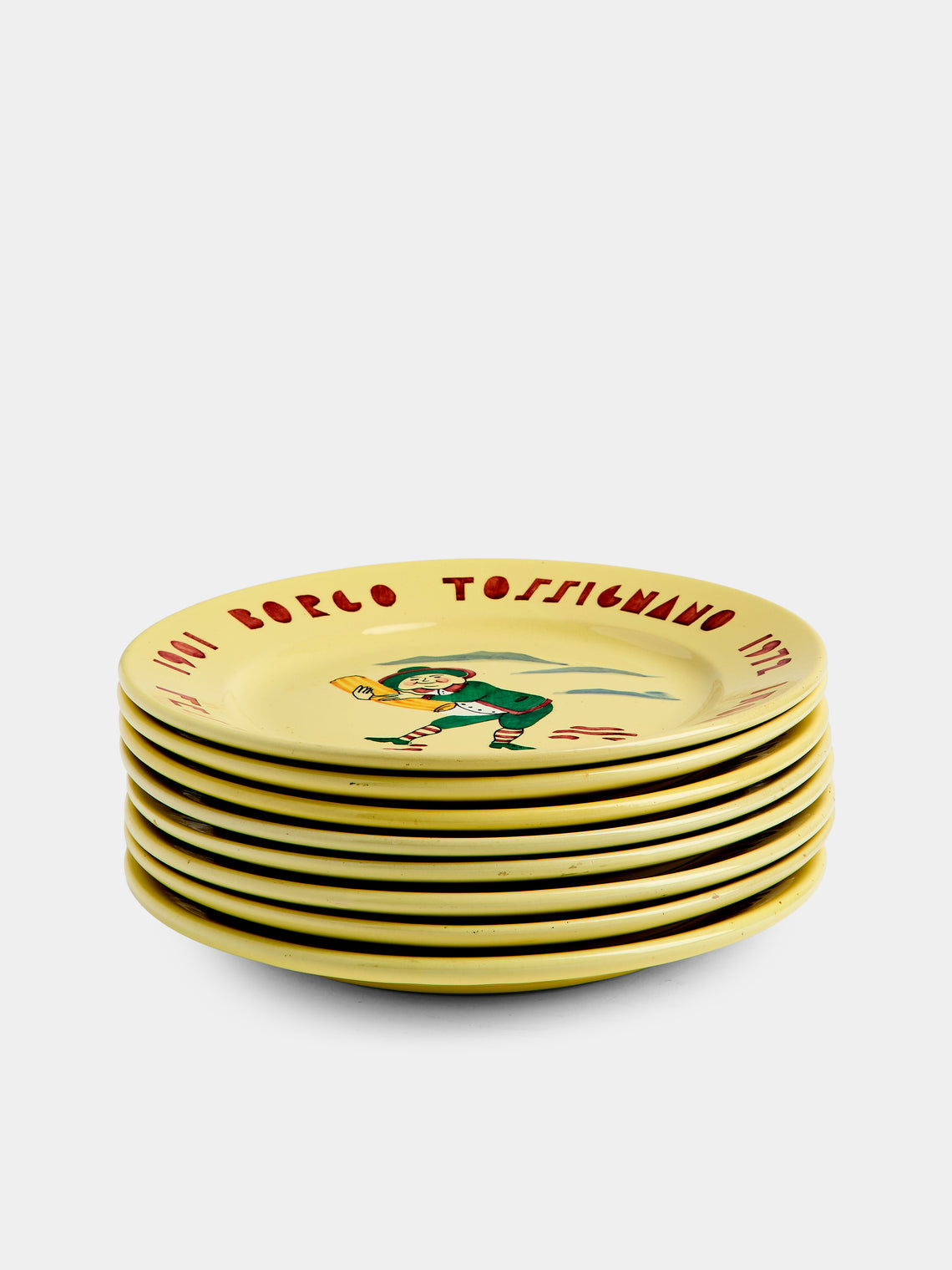 Antique and Vintage - Mid-Century Ceramic Plates (Set of 8) - Multiple - ABASK