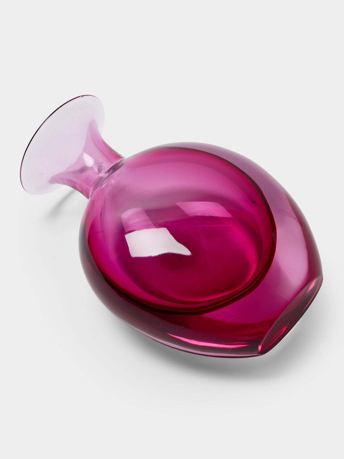 Antique and Vintage - 1960s Flavio Poli for Seguso Vetri d’Arte Sommerso Murano Glass Vase (8in/20.5cm) - Pink - ABASK