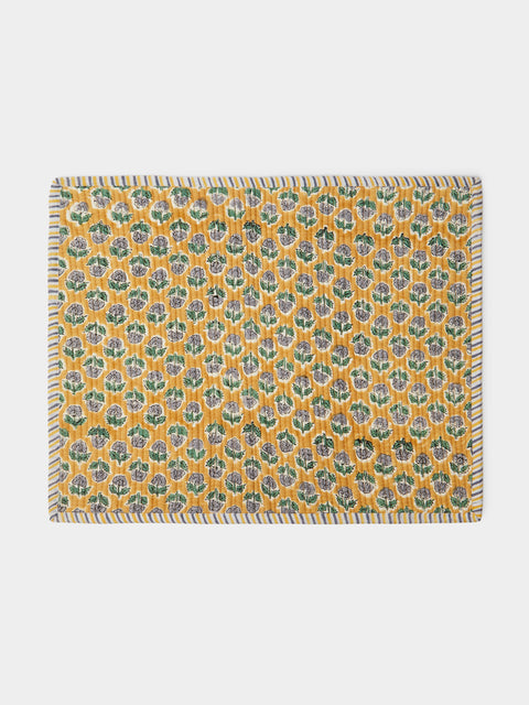 The Table Love - The Breakfast Hand-Printed Cotton Reversible Placemats (Set of 4) -  - ABASK - 