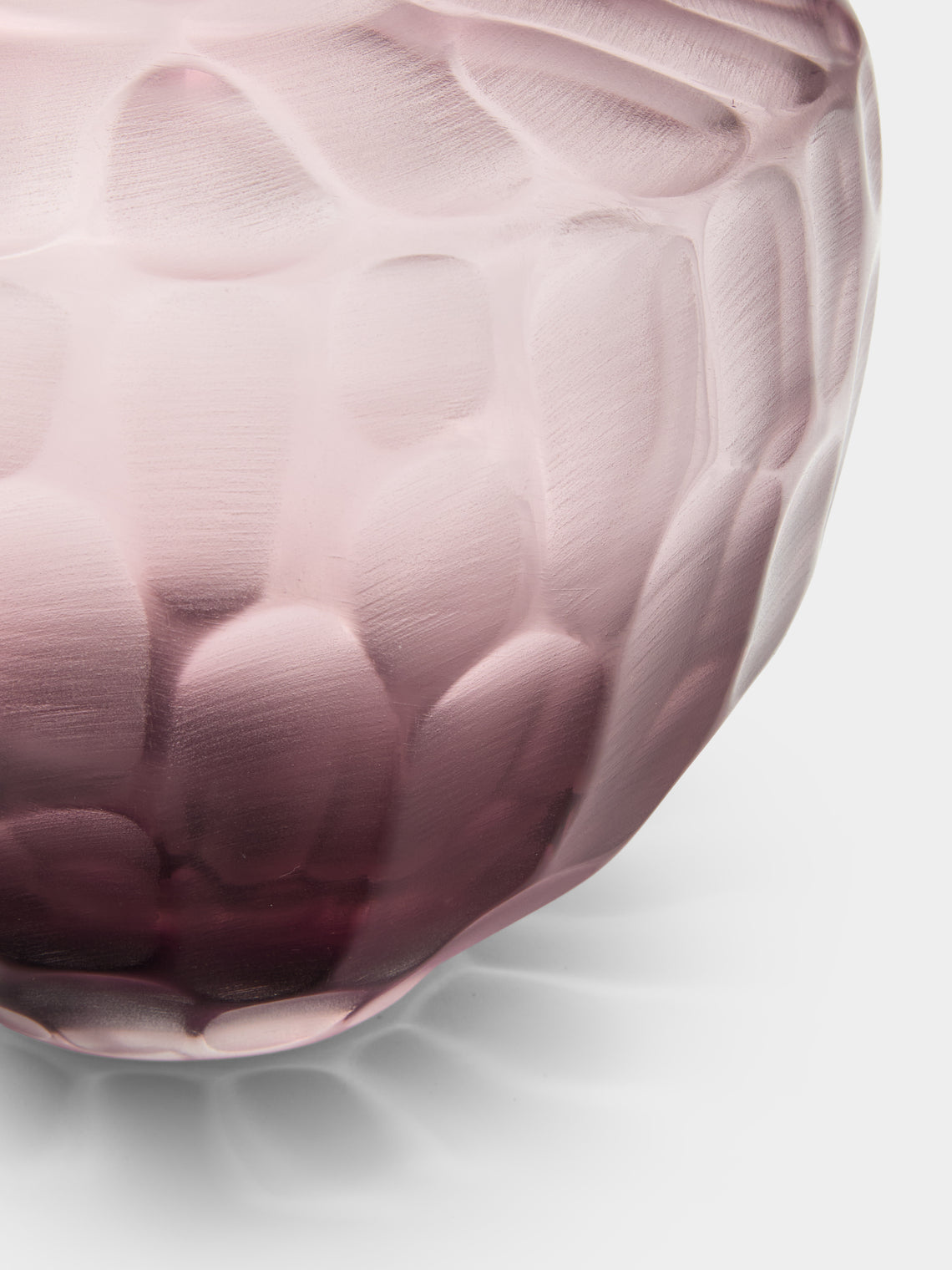 Micheluzzi Glass - Goccia Ametista Bamboo Hand-Blown Murano Glass Vase (6in/15cm) - Purple - ABASK