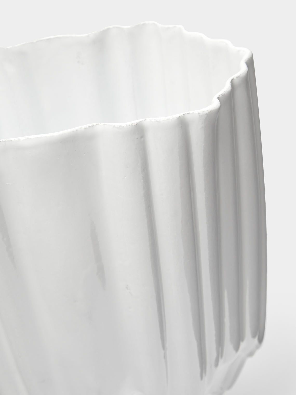 Astier de Villatte - Rocaille Hand-Glazed Ceramic Vase -  - ABASK