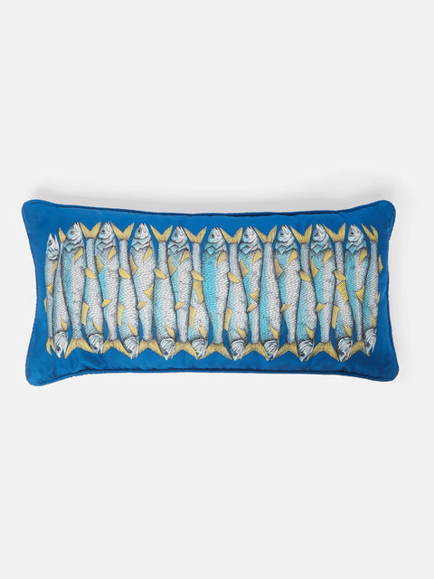 Fornasetti - Sardine Silk Cushion -  - ABASK - 