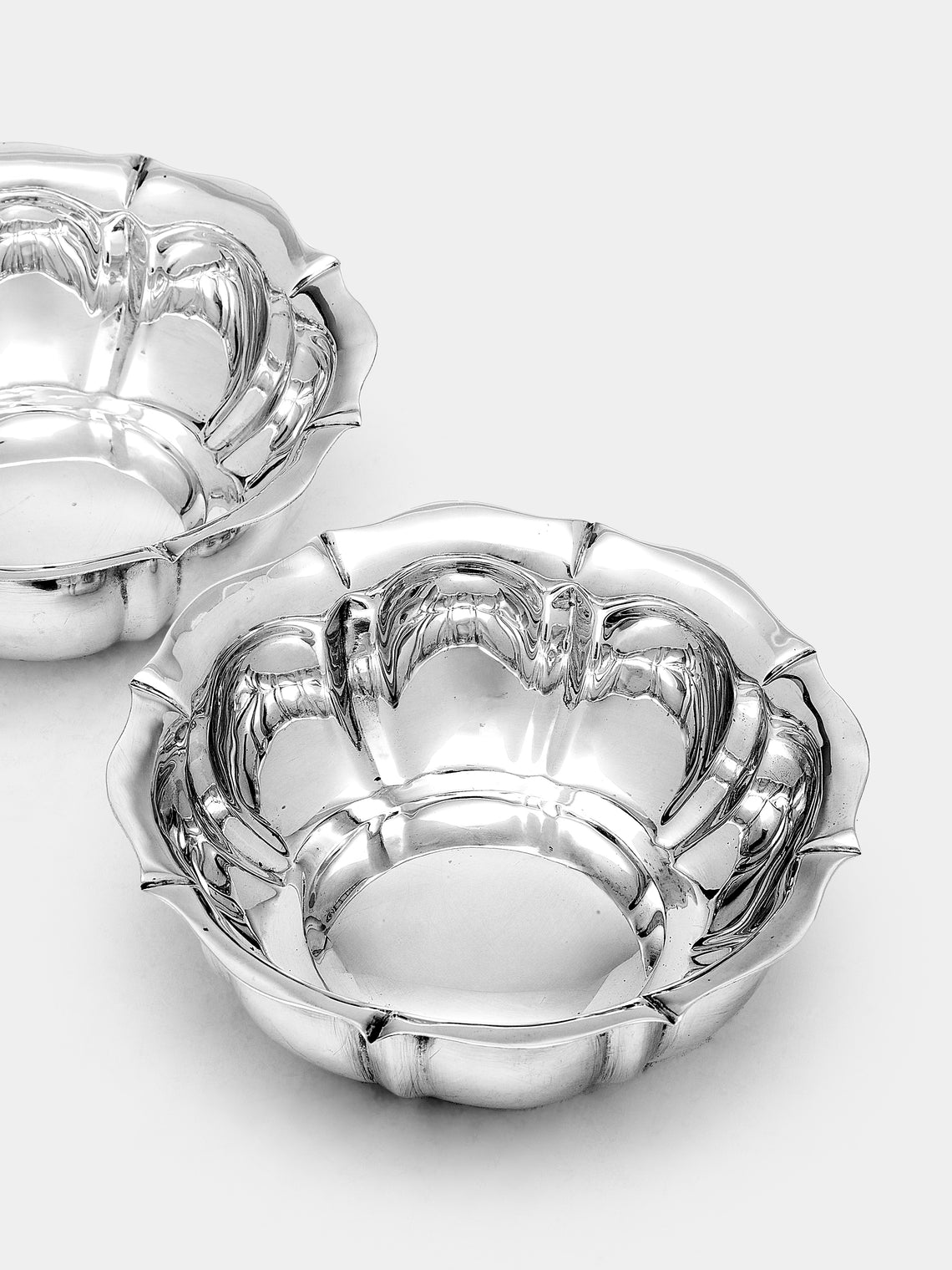 Antique and Vintage - 1960s Solid Silver Dessert Bowls (Set of 8) - Silver - ABASK