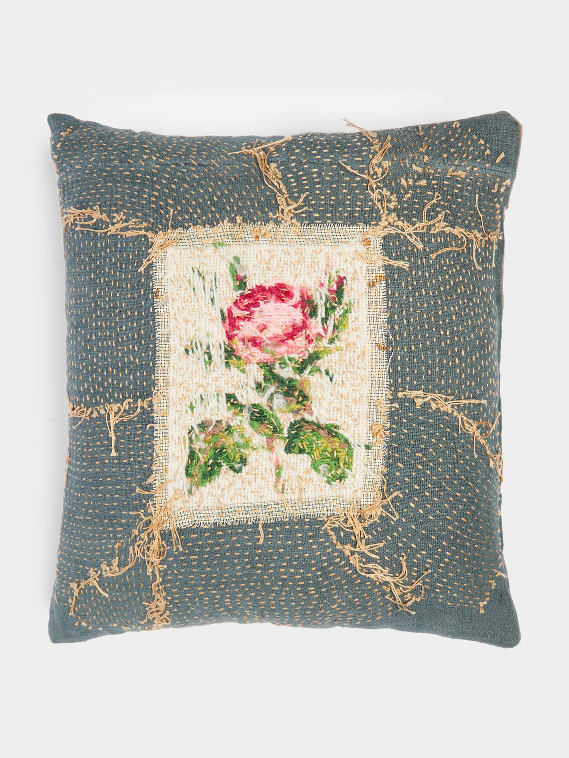 By Walid - 1920s Needlepoint Wool Cushion -  - ABASK - 