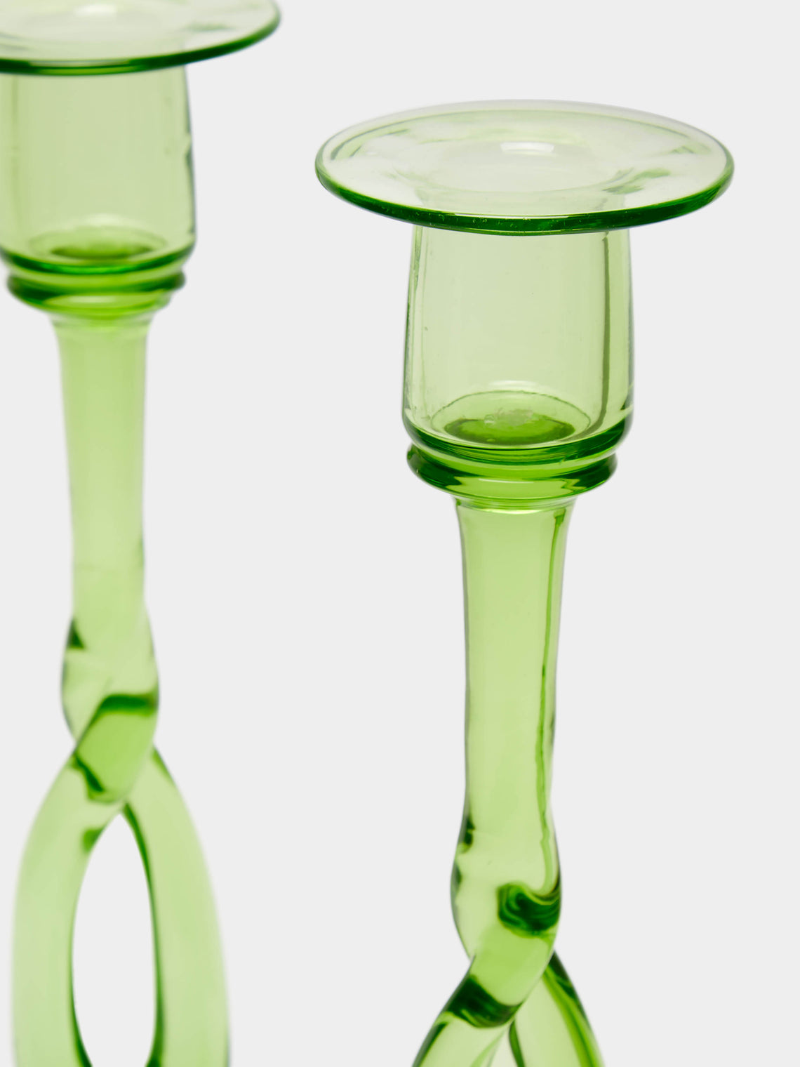 Antique and Vintage - 1920s Frederick Carder for Steuben Glass Candlesticks (Set of 2) -  - ABASK