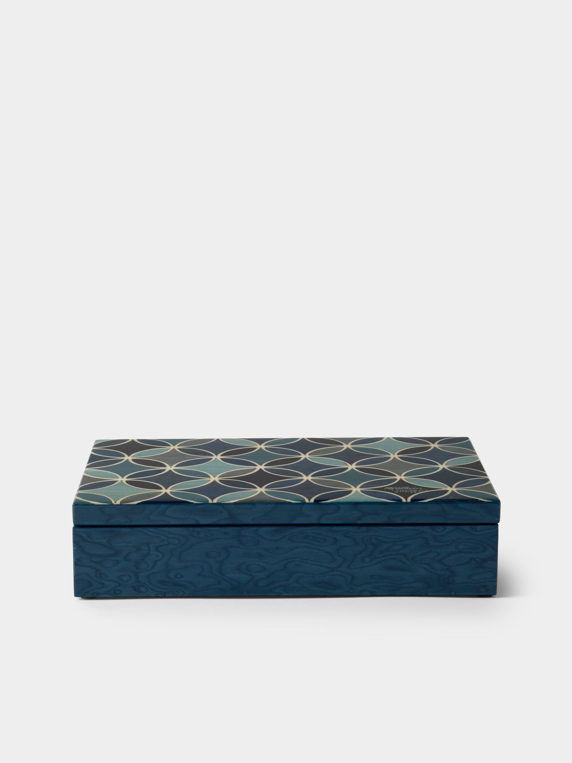 Mastellone Giuseppe - Wood Inlay Jewelry Box - Blue - ABASK - 