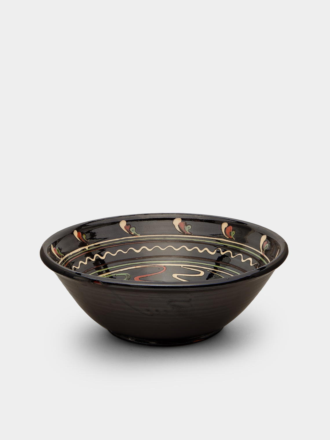 Poterie de Cliousclat - Hand-Painted Slipware Serving Bowl -  - ABASK - 