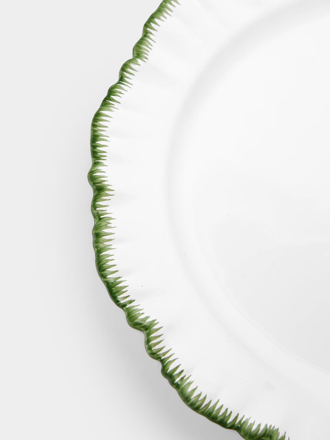 Atelier Soleil - Combed Edge Hand-Painted Ceramic Dinner Plates (Set of 4) -  - ABASK