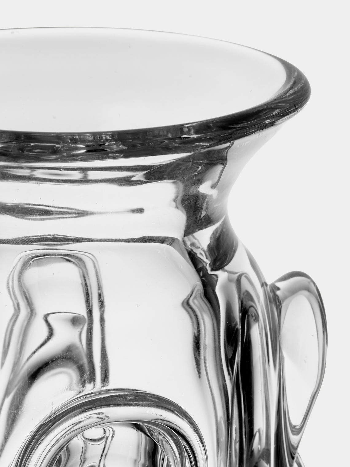 Antique and Vintage - 1900s Schneider Crystal Vase (11in/28cm) - Clear - ABASK
