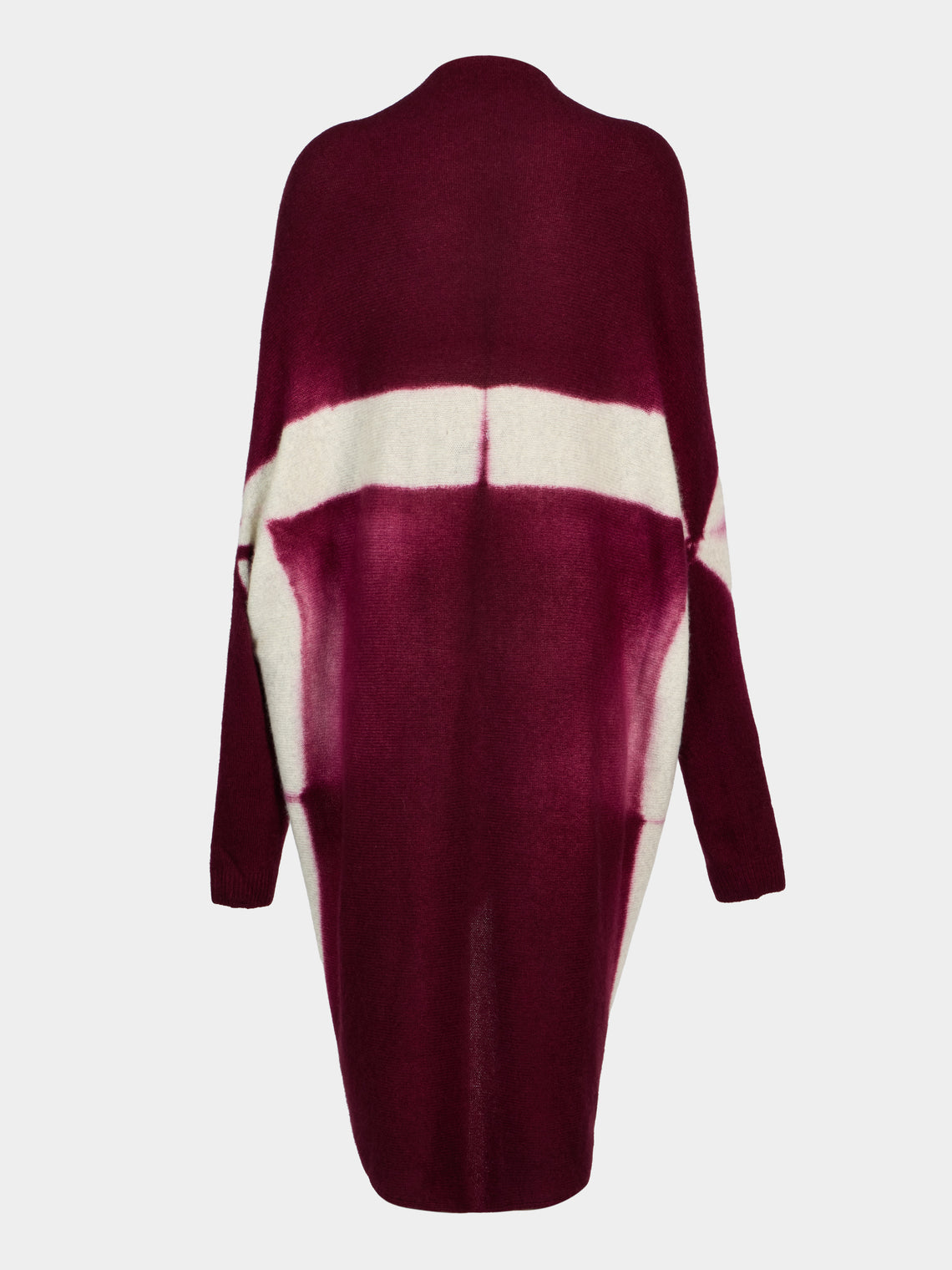Suzusan - Shibori Cashmere Upside-Down Cape | One Size - Red - ABASK