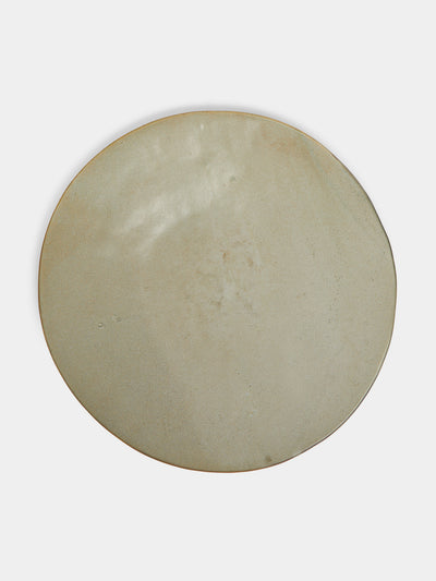Mervyn Gers Ceramics - Hand-Glazed Ceramic Extra Large Flat Round Platter - Beige - ABASK - 