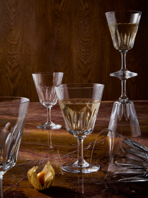 Antique and Vintage - Early-20th-Century Baccarat XIX Chauny Crystal Wine Glasses (Set of 6) - Clear - ABASK