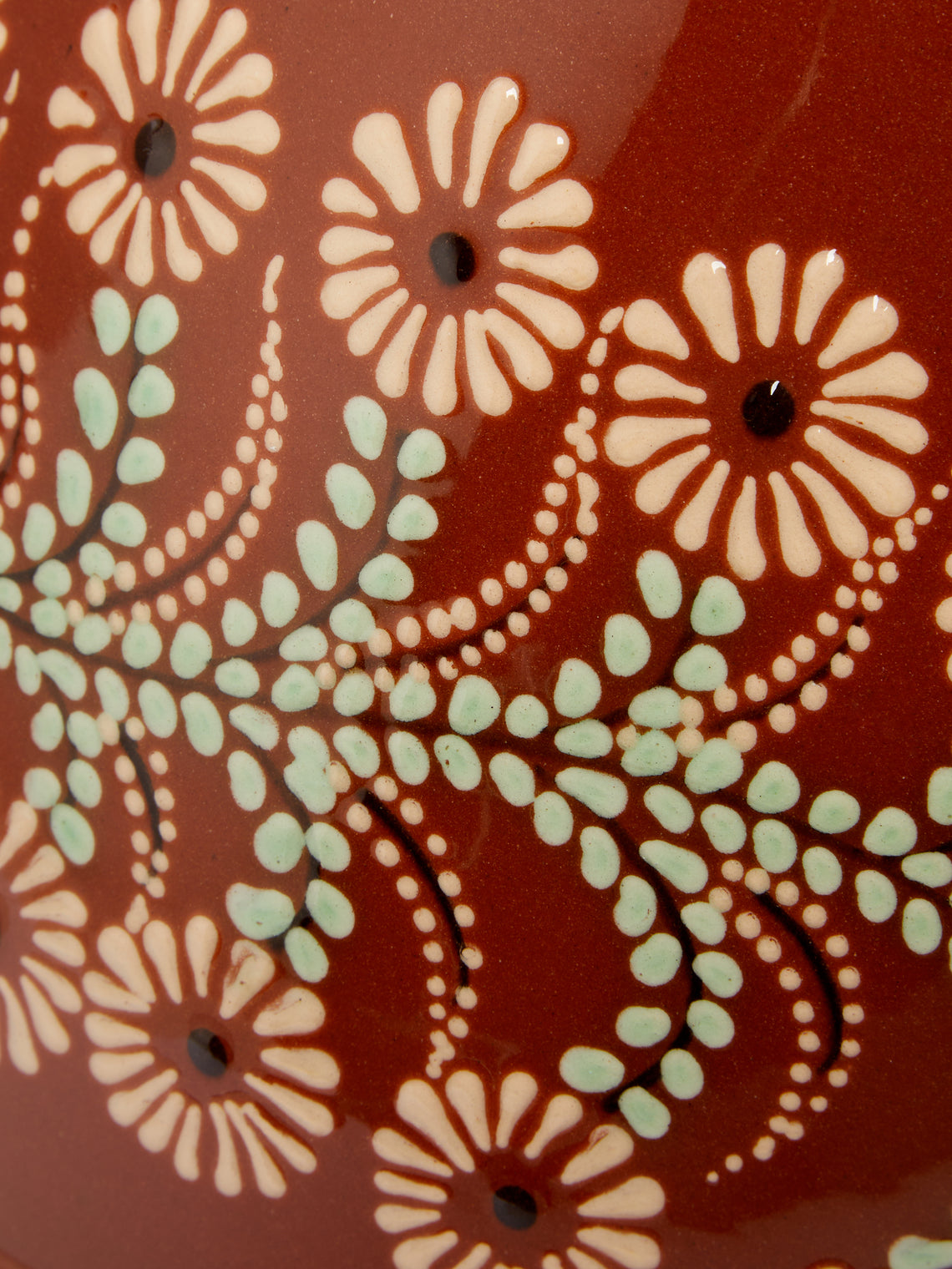 Poterie d’Évires - Flowers Hand-Painted Ceramic Salad Bowl -  - ABASK