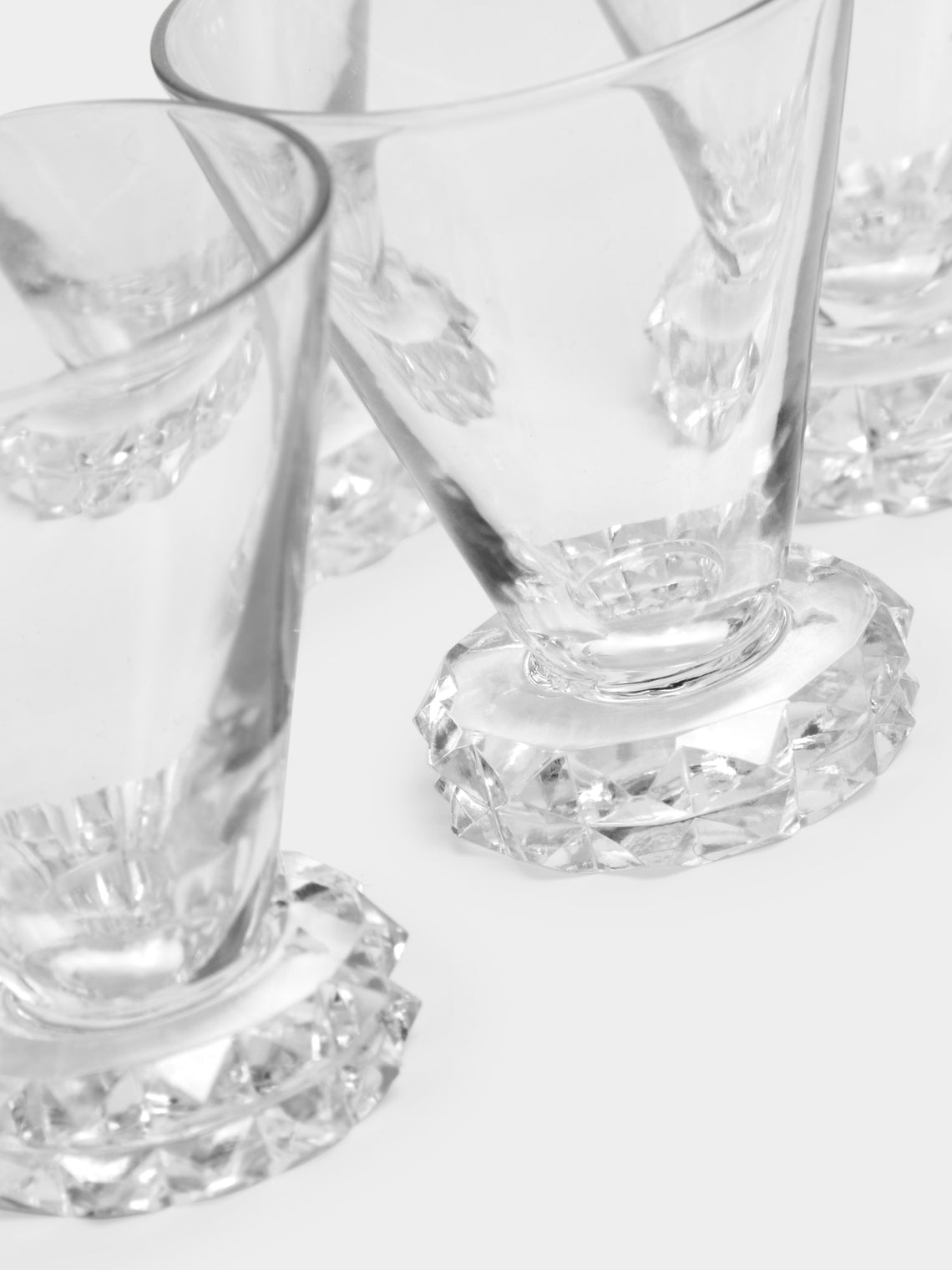 Antique and Vintage - 1930s Saint Louis Diamonds Crystal Decanter and Shot Glasses (Set of 5) -  - ABASK