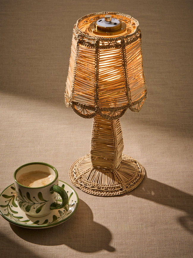 CasaLatina - | Set of 2 | Dayana Handwoven Iraca Palm Portable Lights - Beige - ABASK