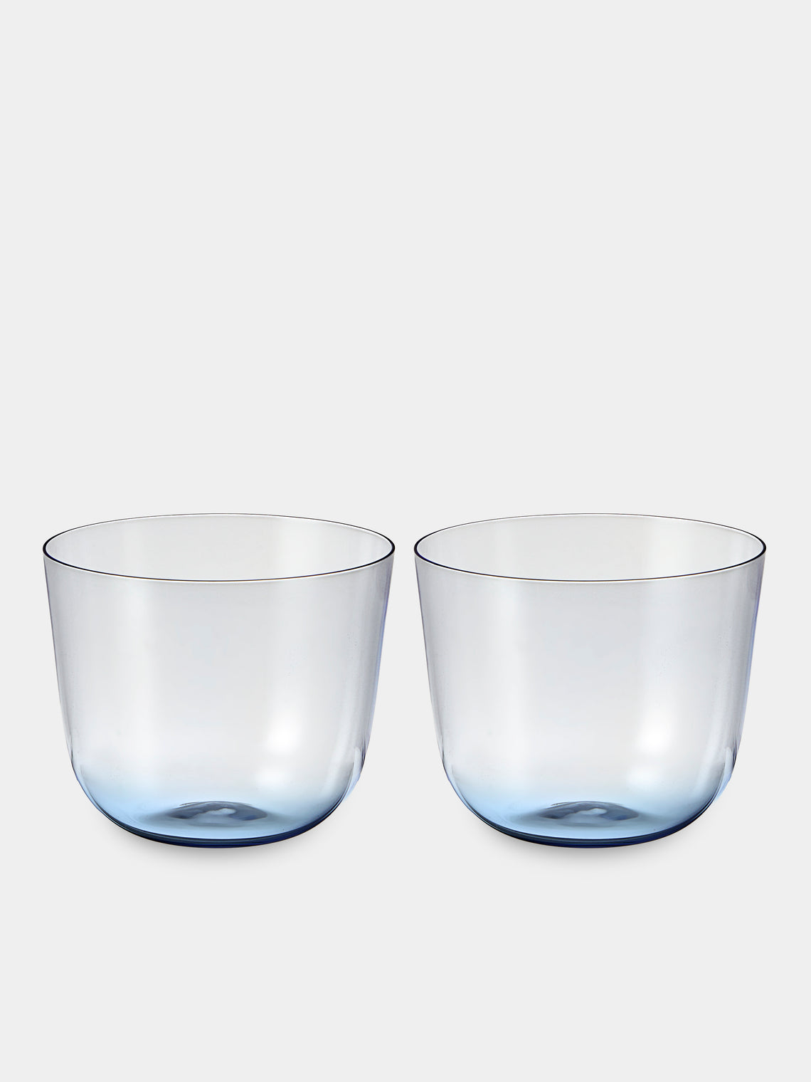 Lobmeyr - | Set of 2 | Alpha Crystal Tumblers - Blue - ABASK