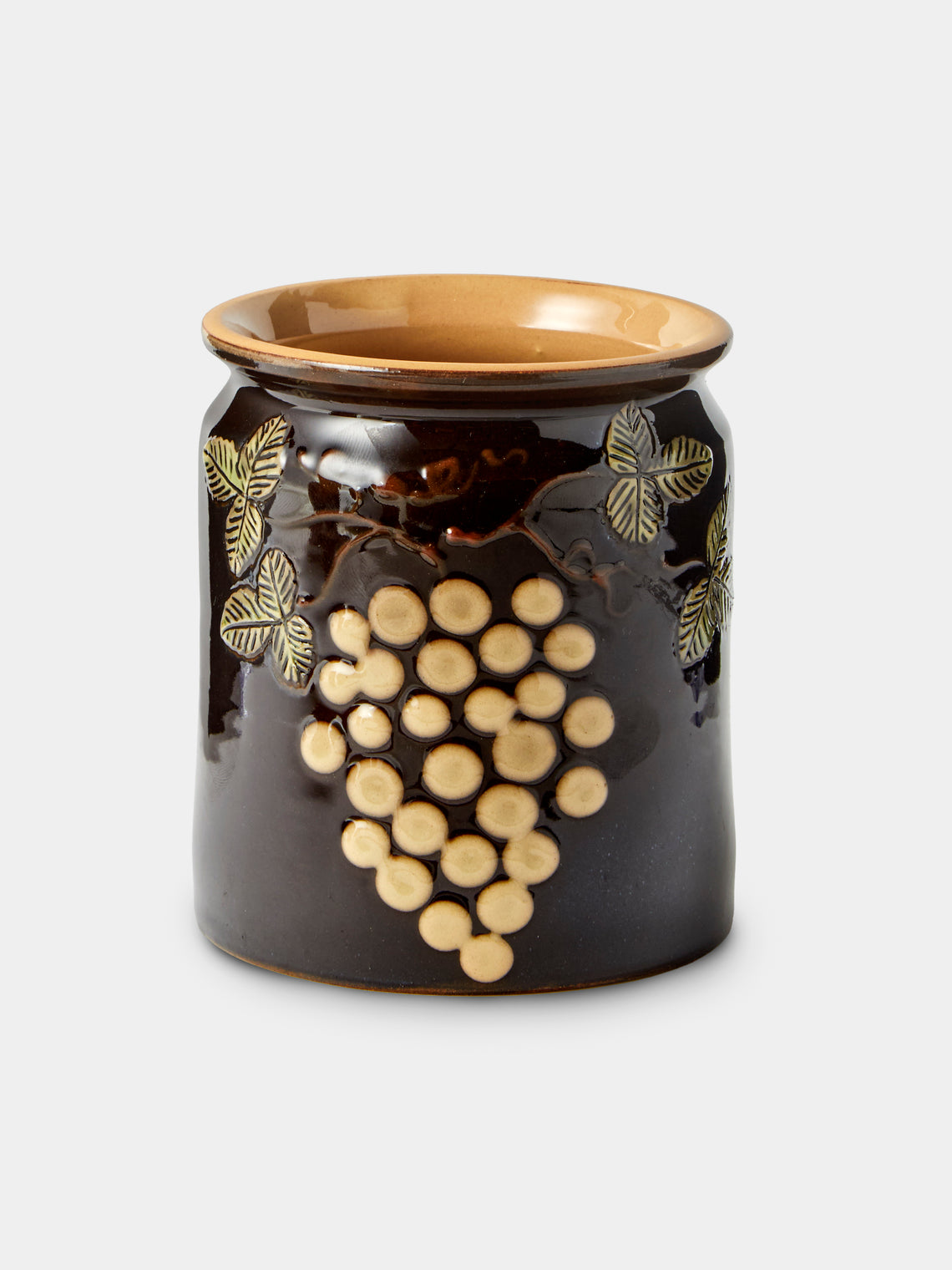 Poterie d’Évires - Fruits Hand-Painted Ceramic Jam Pots (Set of 3) - Multiple - ABASK