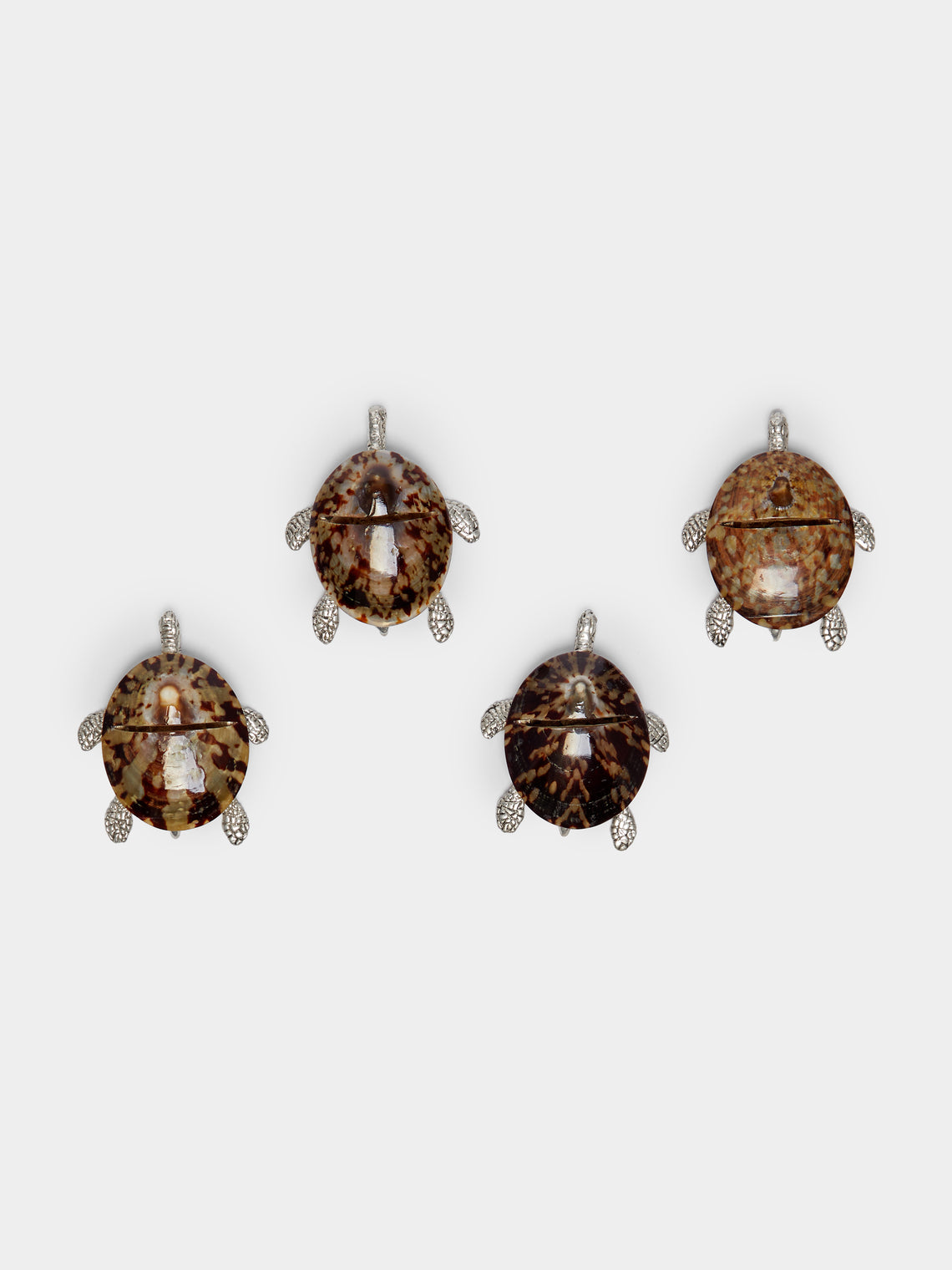 Objet Luxe - Silver-Plated and Shell Place Card Holders (Set of 4) -  - ABASK