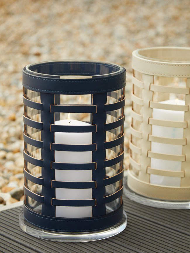 Riviere - Barcelona Water-Resistant Leather Small Hurricane Candle Holder -  - ABASK