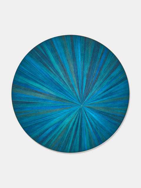 HestiaLiving - Soleil Wood Placemats (Set of 4) - Blue - ABASK - 