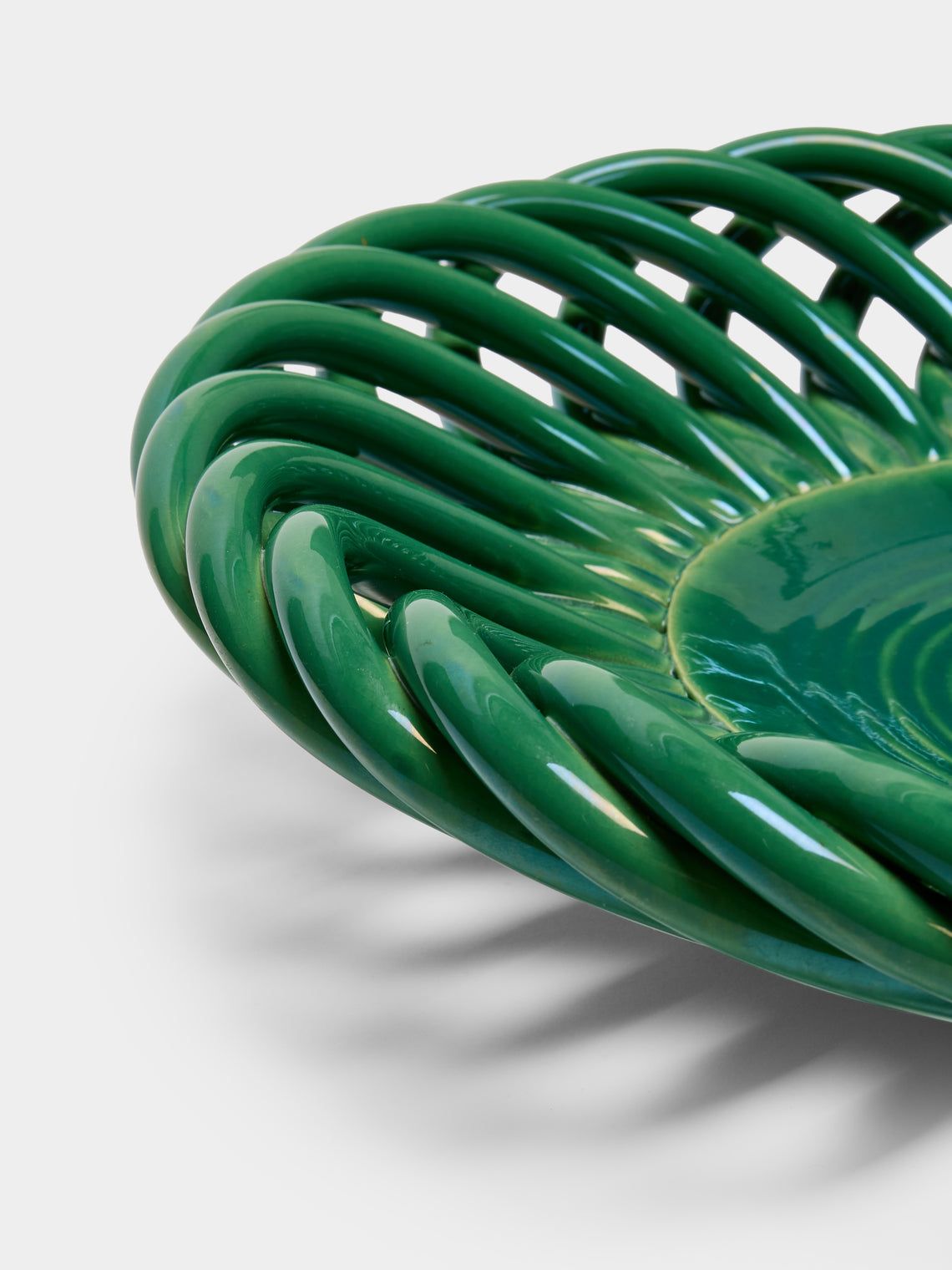 Antique and Vintage - 1950s Vallauris Ceramic Bowl - Green - ABASK