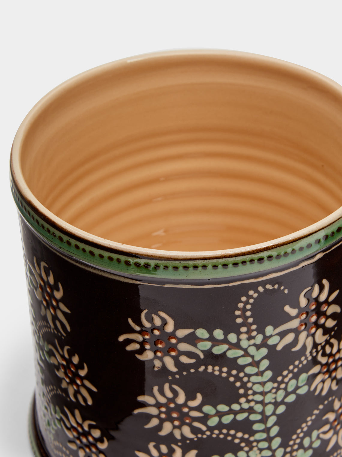 Poterie d’Évires - Flowers Hand-Painted Ceramic Large Jar -  - ABASK