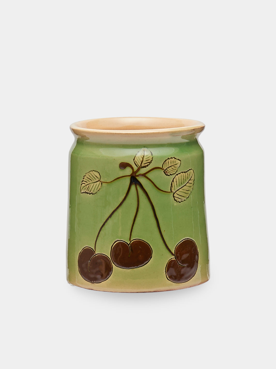 Poterie d’Évires - Fruits Hand-Painted Ceramic Confiture Pots (Set of 3) - Multiple - ABASK