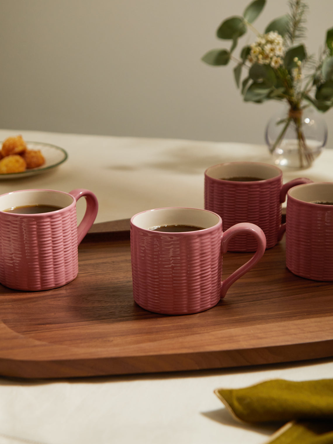 Este Ceramiche - Wicker Hand-Painted Ceramic Mugs (Set of 4) -  - ABASK