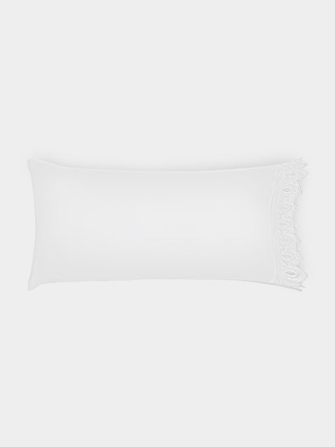 Los Encajeros - Mimi Lace-Appliqué Cotton King Pillowcases (Set of 2) - White - ABASK - 