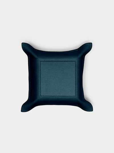 Giobagnara - Jack Leather Square Valet Tray - Blue - ABASK - 