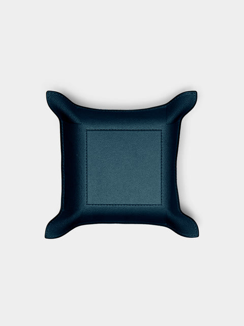 Giobagnara - Jack Leather Square Valet Tray - Blue - ABASK - 